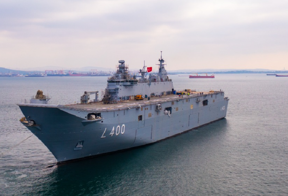 Turkey’s amphibious assault ship Anadolu begins sea tests