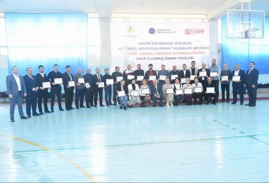 Nəsimi rayonunda tələbələr arasında keçirilən idman yarışları başa çatıb