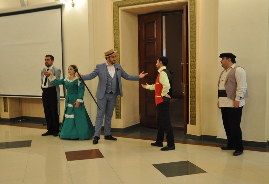 MDU-nun tələbələri Milli Teatr Gününə həsr olunmuş tədbirdə iştirak ediblər