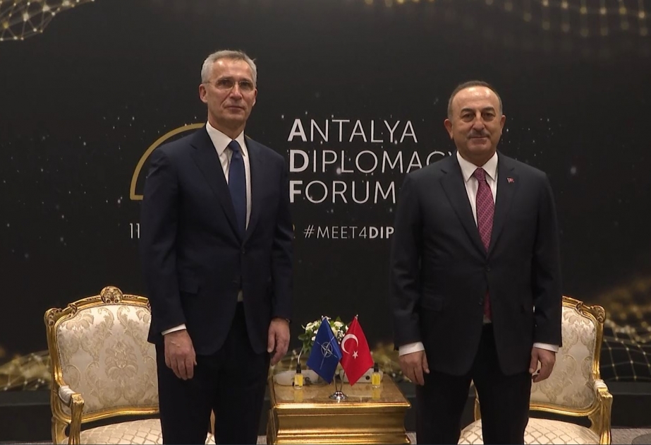 Türkiyənin xarici işlər naziri ilə NATO-nun Baş katibi Antalyada görüşüblər VİDEO