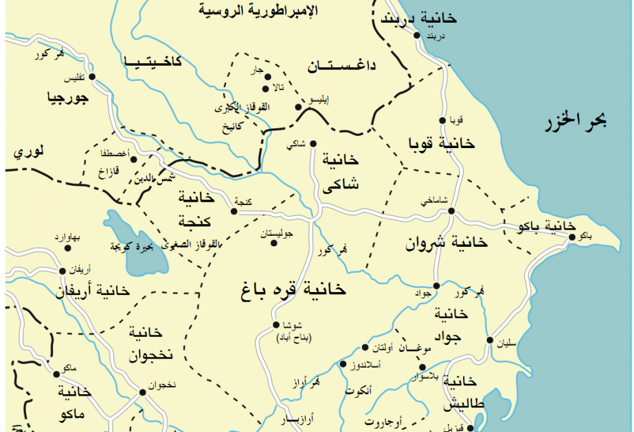 أذربيجان: التقسيمات الإدارية: المقتضب من تأريخ تقسيم الوحدات الإدارية