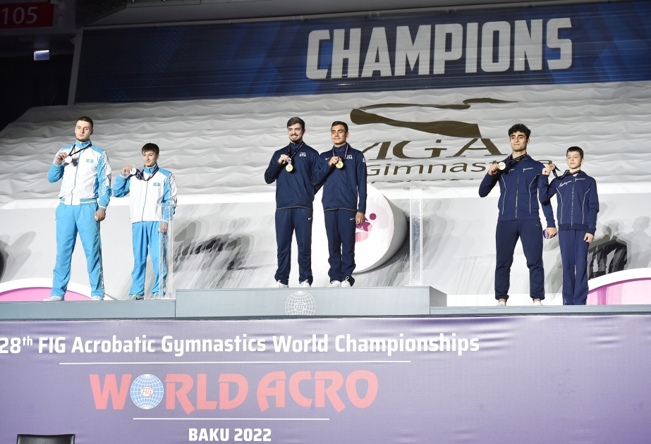 Azərbaycanın kişi cütlüyü akrobatika gimnastikası üzrə dünya çempionatında üçüncü olub