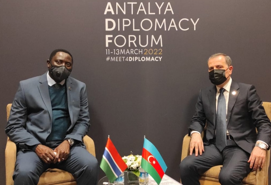 Nazir Ceyhun Bayramov qambiyalı həmkarı ilə qarşılıqlı maraq doğuran regional məsələlər ətrafında fikir mübadiləsi aparıb