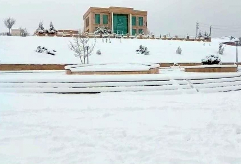 Высота снежного покрова в Гядабее составила 40-50 сантиметров ВИДЕО