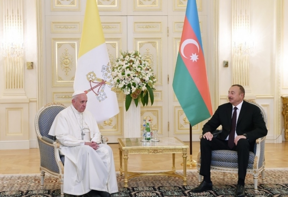 President Ilham Aliyev congratulates Pope Francis on his Election Anniversary