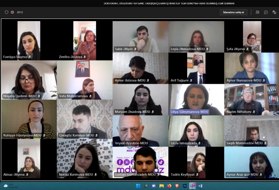 Mingəçevir Dövlət Universitetində “Elm Günü”nə həsr olunan seminar keçirilib