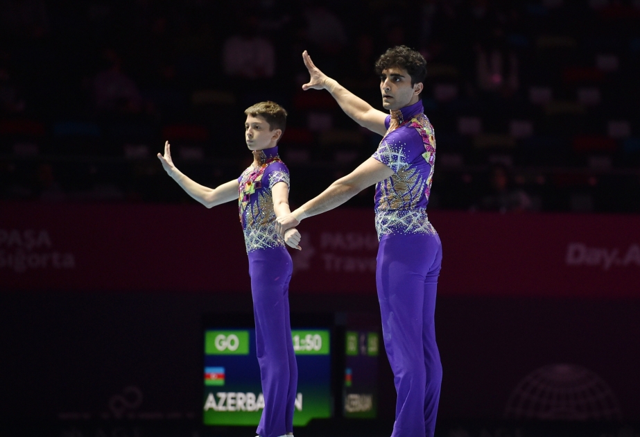 Azərbaycanın kişi cütlüyü akrobatika gimnastikası üzrə dünya çempionatının sonuncu günündə altıncı olub
