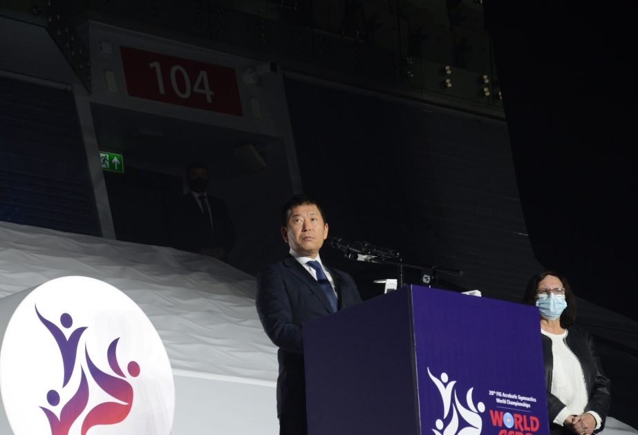 Bakıda akrobatika gimnastikası üzrə 28-ci dünya çempionatının təntənəli bağlanış mərasimi olub