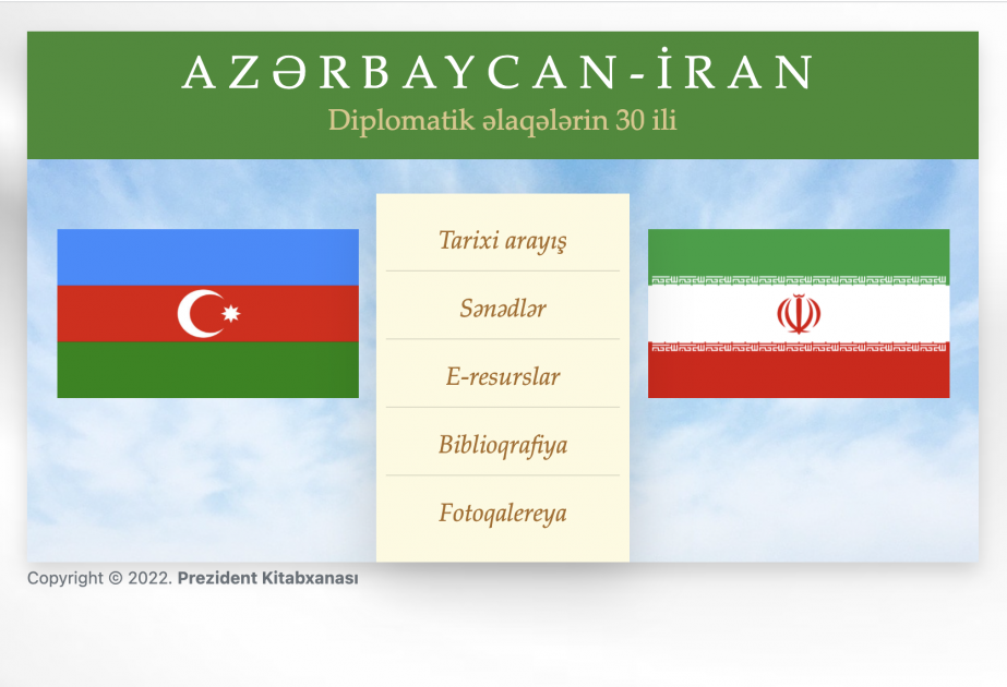 Prezident Kitabxanasında “Azərbaycan-İran diplomatik əlaqələrin 30 ili” adlı elektron resurs istifadəyə verilib