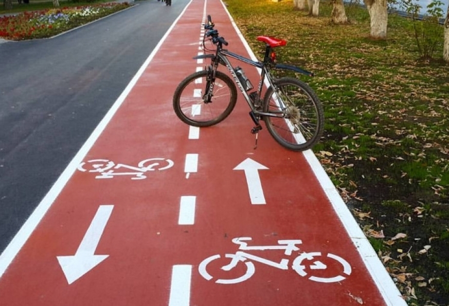 طول 1.6 كم من مسارات الدراجات الهوائية الجاري انشاؤها في باكو جاهز