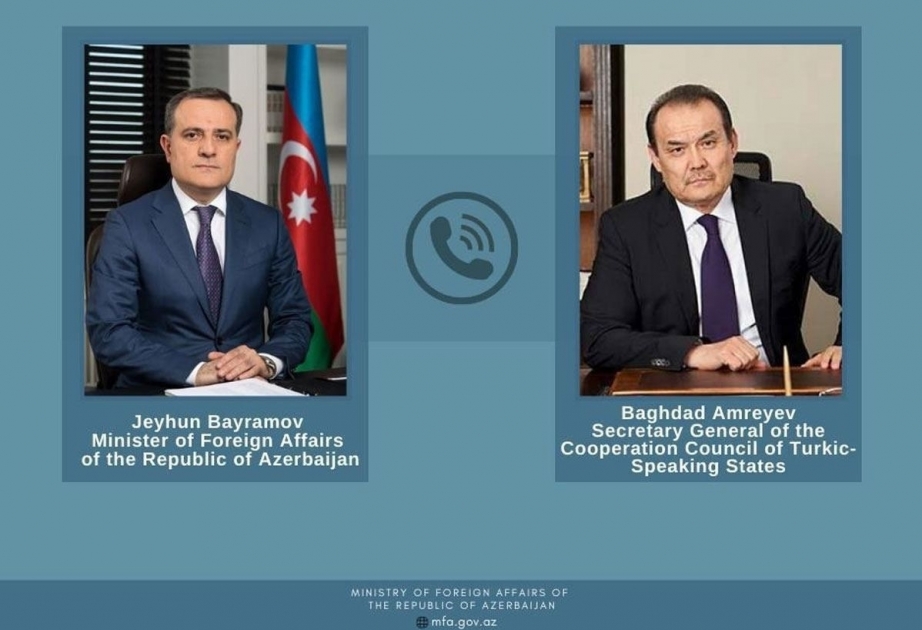 El Canciller de Azerbaiyán y el Secretario General de la Organización de Estados Túrquicos mantuvieron una conversación telefónica