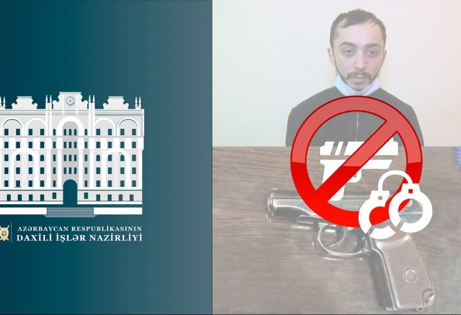 Bakıda “Makarov” markalı tapança satmaq istəyən şəxs saxlanılıb VİDEO
