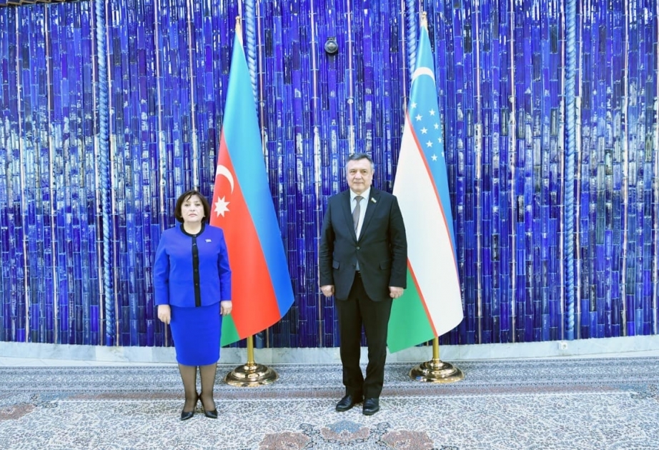 Milli Məclisin sədri Sahibə Qafarova Özbəkistan Ali Məclisinin Qanunverici Palatasının sədri Nurdinjon İsmoilov ilə görüşüb