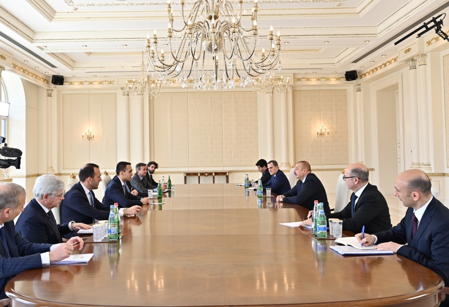 President Ilham Aliyev received delegation led by Minister of Foreign Affairs and International Cooperation of Italy VIDEO
