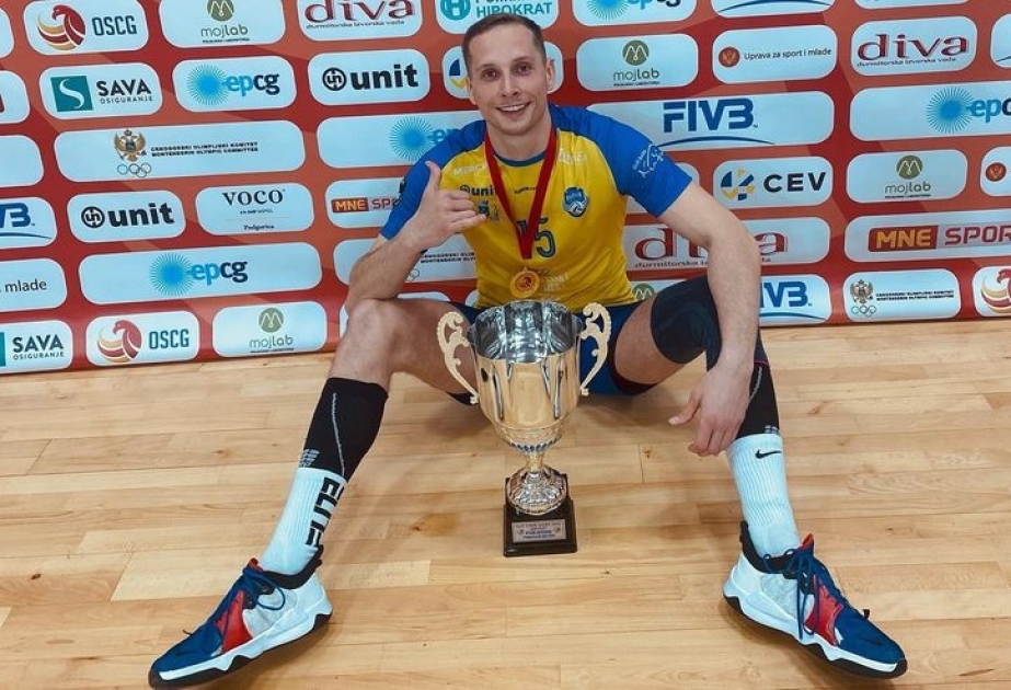 Azərbaycan millisinin voleybolçusu Dmitri Baranov növbəti titulunu qazanıb