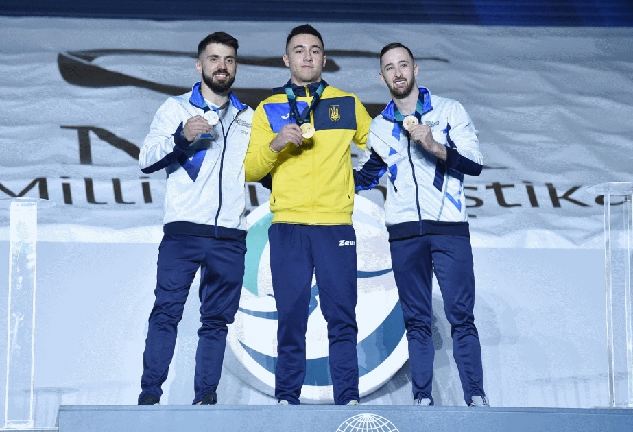 Ukraynalı gimnast Nazar Çepurnyı Bakıda qızıl medal qazanıb