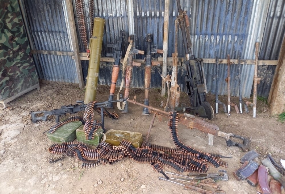 Обнаружены оружие и боеприпасы на позициях, оставленных армянскими вооруженными формированиями