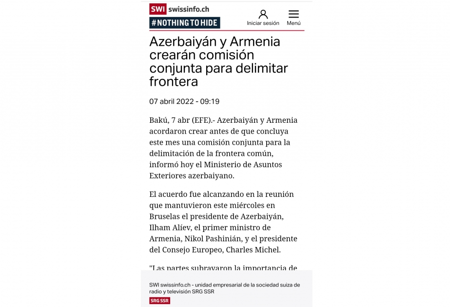 İspandilli nəşrlər Azərbaycan və Ermənistan rəhbərlərinin iştirakı ilə keçirilən Brüssel görüşündən yazıblar