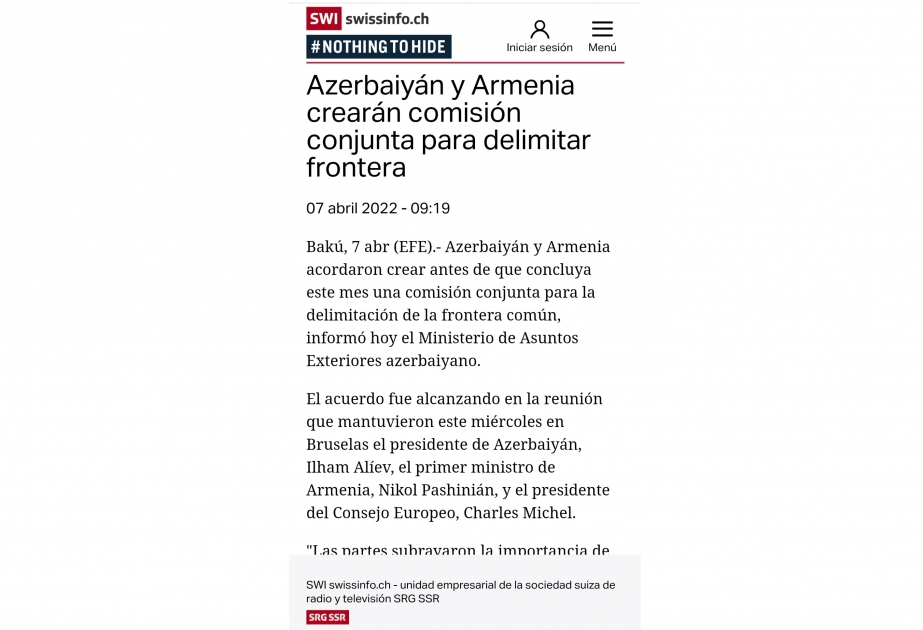 La prensa en español escribe sobre la reunión de los líderes de Azerbaiyán y Armenia en Bruselas