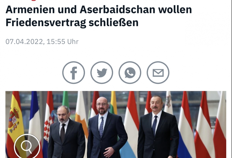 Almaniyanın “Frankfurter Allgemeine Zeitung” qəzeti Brüsseldə keçirilmiş görüşə dair məqalə dərc edib