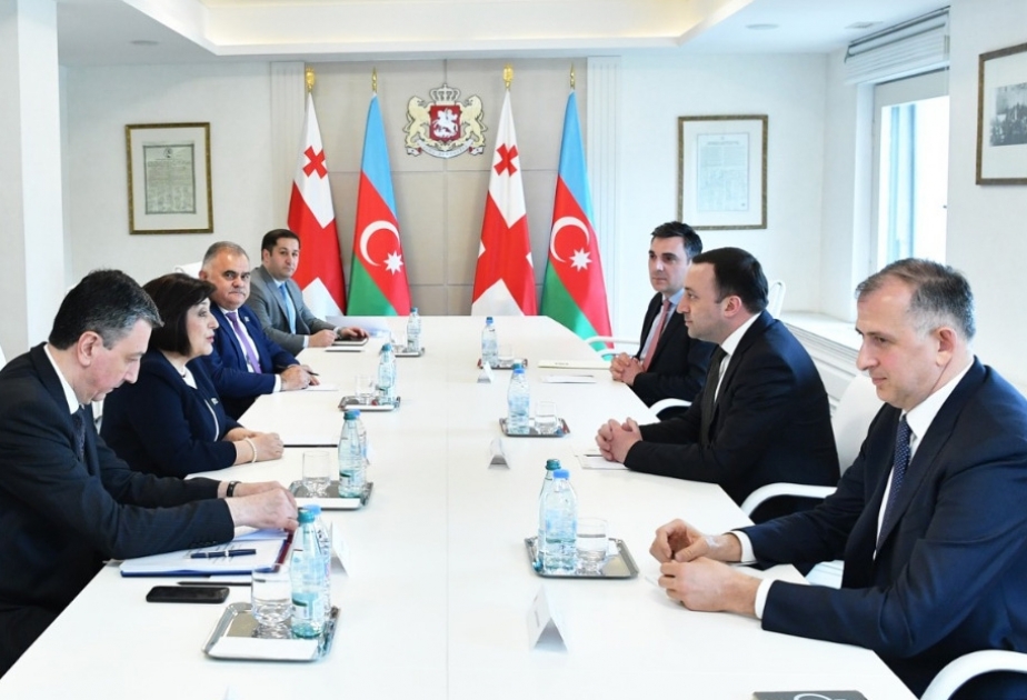 Milli Məclisin sədri Sahibə Qafarova Gürcüstanın Baş naziri ilə görüşüb