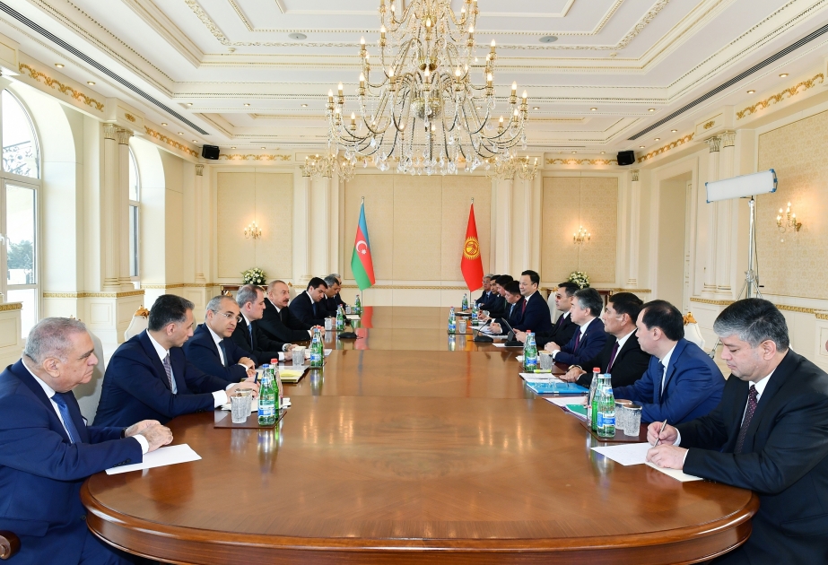 Azerbaijani, Kyrgyz presidents held expanded meeting VIDEO
