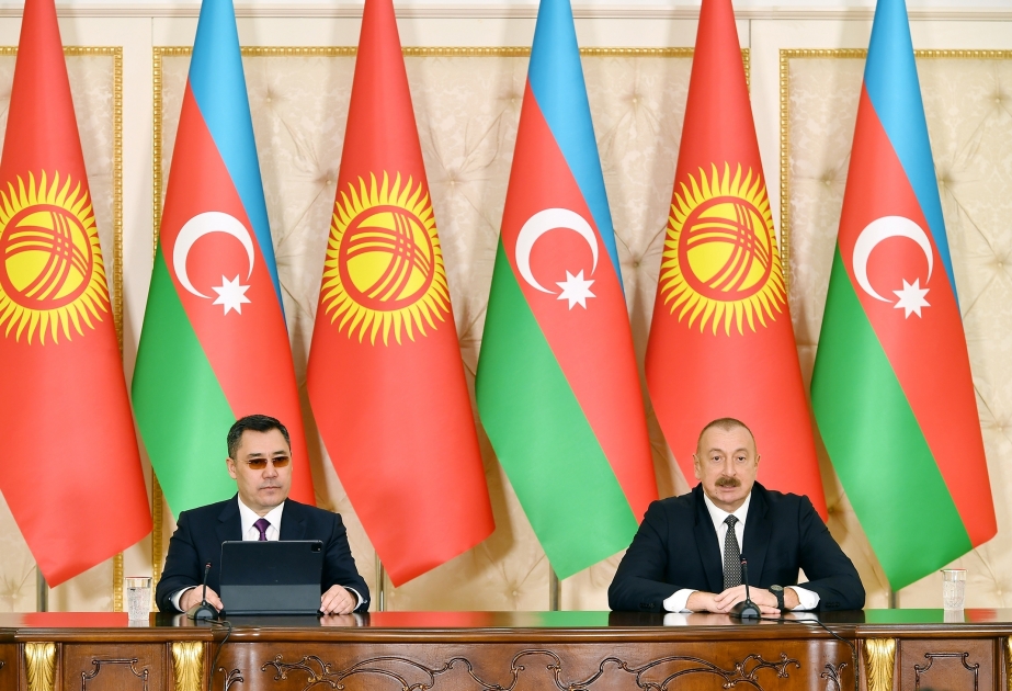 الرئيس علييف: إمكانات أذربيجان من البنية التحتية الحديثة للنقل تحت تصرف إخوتنا القيرغيز