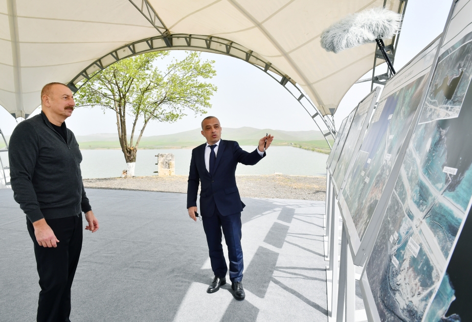 Prezident İlham Əliyev Köndələnçay su anbarlarında aparılacaq təmir-bərpa işləri, Əhmədbəyli-Füzuli-Şuşa avtomobil yolunun və bu yolun üzərindəki tunellərin, Şuşada inzibati binanın əsaslı təmiri və konfrans zalının tikintisi ilə tanış olub YENİLƏNİB-1 VİDEO