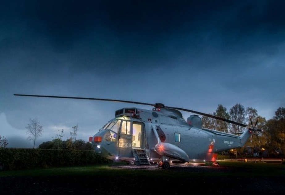 Un exótico hotel en helicóptero ha abierto sus puertas en Escocia