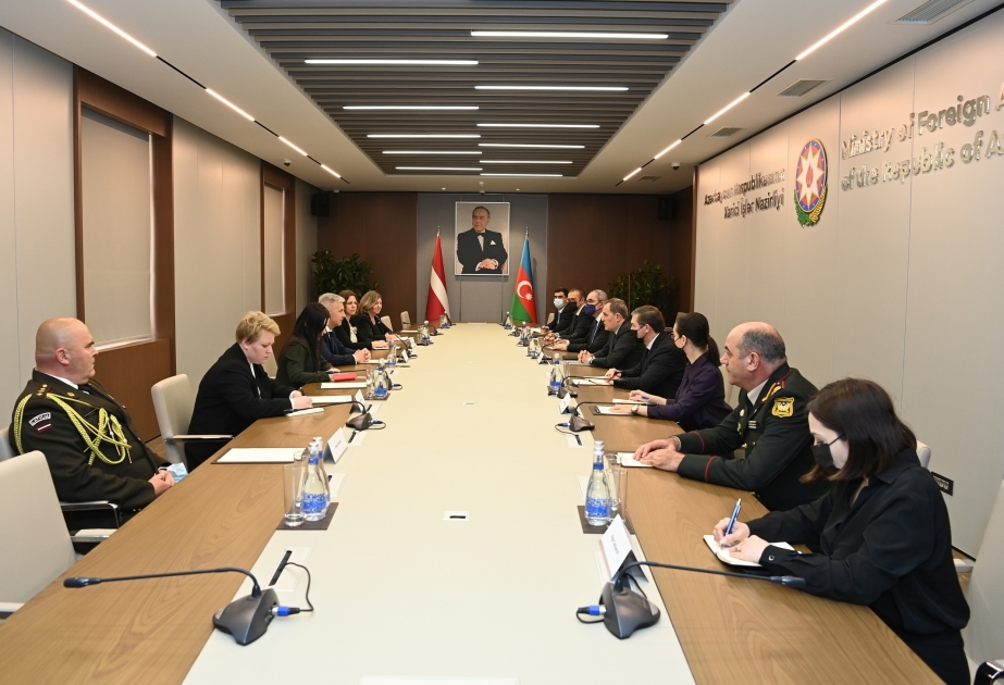 Xarici işlər naziri Ceyhun Bayramov Latviya Respublikasının Baş nazirinin müavini ilə görüşüb