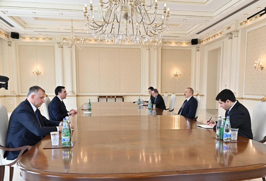 Präsident Ilham Aliyev empfängt Außenminister Georgiens VIDEO