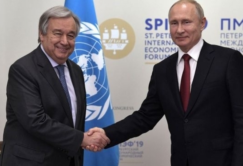 El presidente ruso y el secretario general de la ONU se reúnen en Moscú