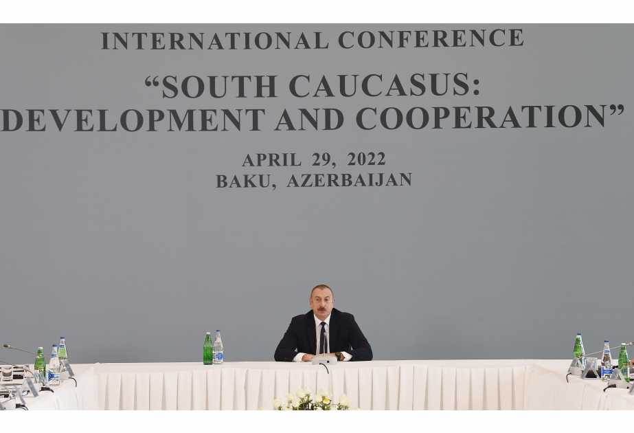 International conference on “South Caucasus: Development and Cooperation” was held at ADA University President Ilham Aliyev attended the conference VIDEO