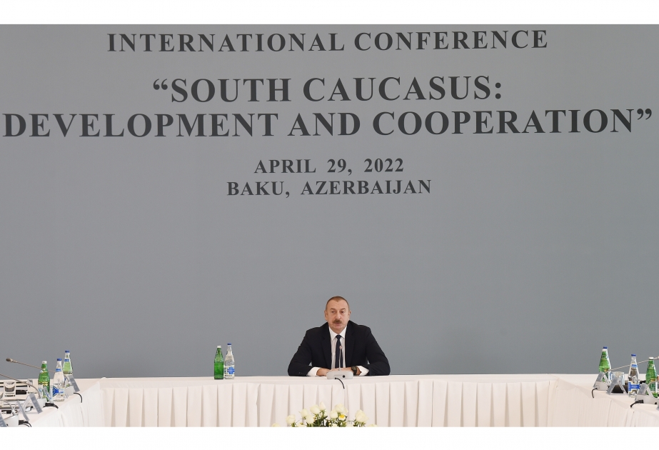Internationale Konferenz zum Thema “Südkaukasus: Entwicklung und Zusammenarbeit“ an der ADA Universität Präsident Ilham Aliyev nimmt an der Konferenz teil VIDEO