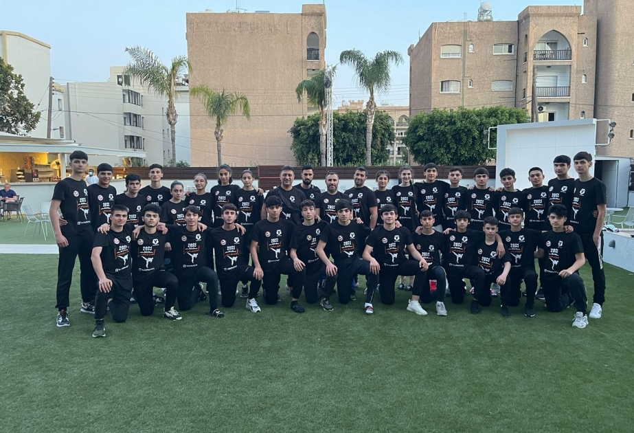 Azerbaijani karate fighters contesting medals at 2022 Karate 1 Youth League Limassol