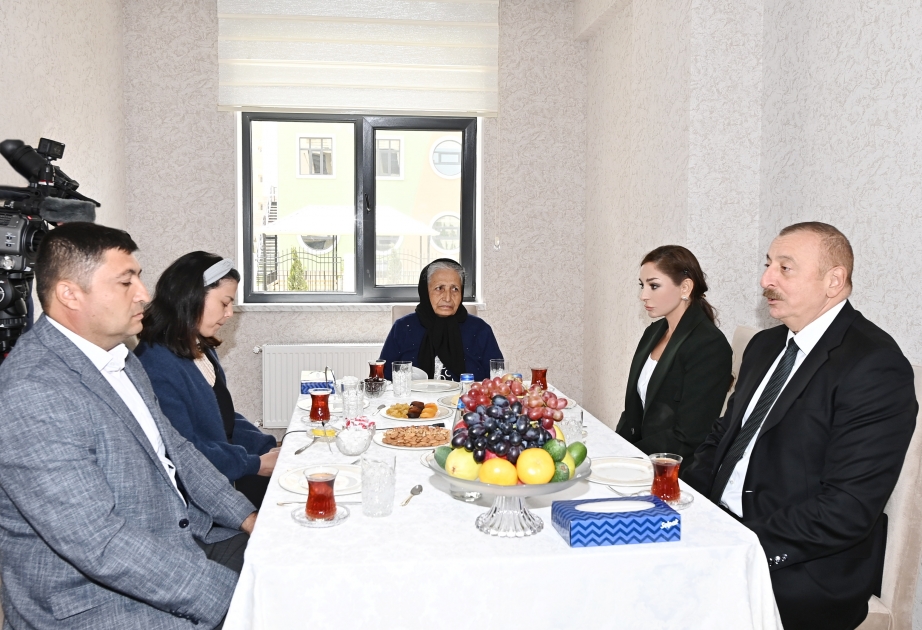 Residential complex for families of martyrs and war disabled inaugurated in Sabunchu district, Baku  President Ilham Aliyev and First Lady Mehriban Aliyeva attended the inauguration VIDEO