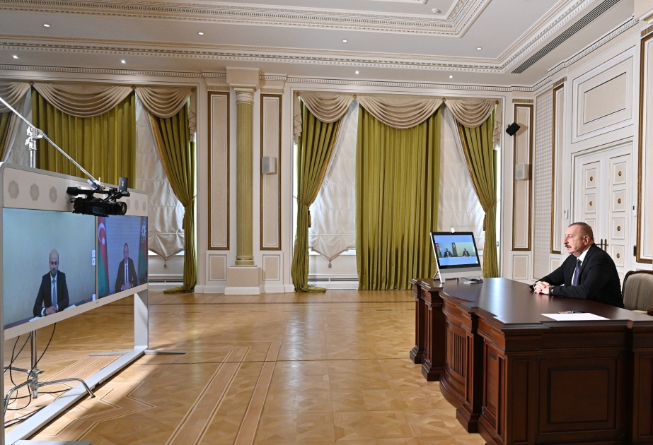 Le président Ilham Aliyev s’entretient en visioconférence avec Vahid Hadjiyev à la suite de sa nomination en tant que représentant spécial du président de la République à Zenguilan VIDEO