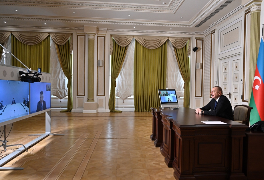 El presidente de Azerbaiyán recibió en formato de vídeo al director general de la Organización de las Naciones Unidas para la Agricultura y la Alimentación