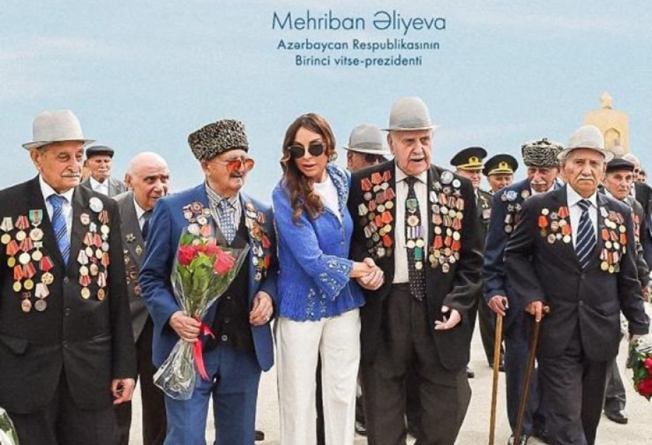 Birinci vitse-prezident Mehriban Əliyeva rəsmi instaqram səhifəsində faşizm üzərində Qələbənin 77-ci ildönümü münasibətilə paylaşım edib