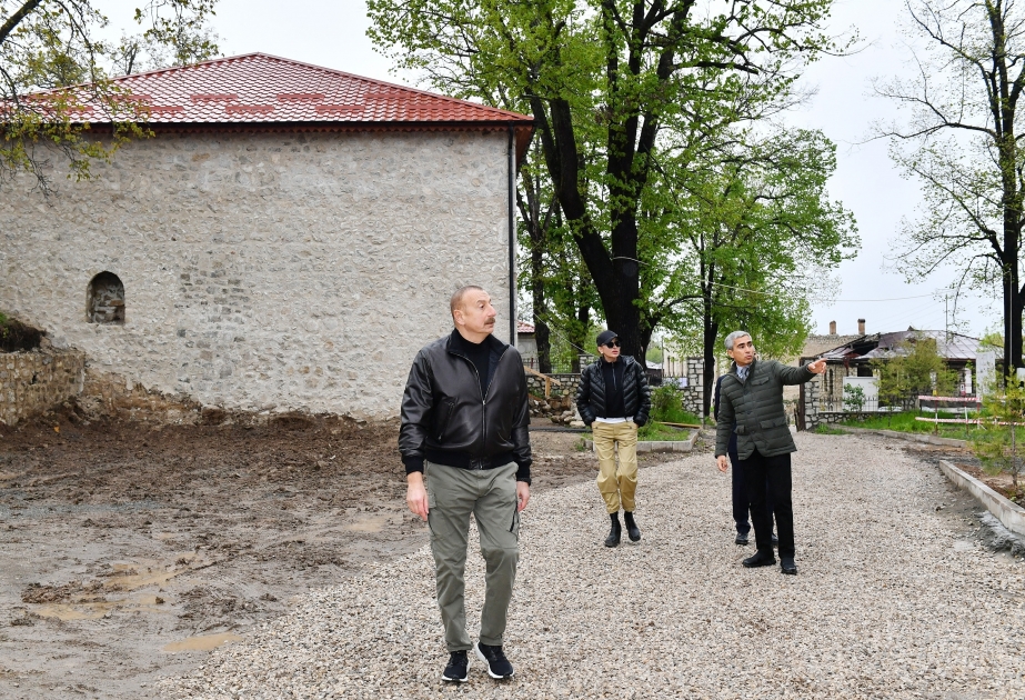 Rekonstruktionsarbeiten am Mehmandarovs Herrenhaus in Schuscha werden von Heydar Aliyev Stiftung durchgeführt VIDEO