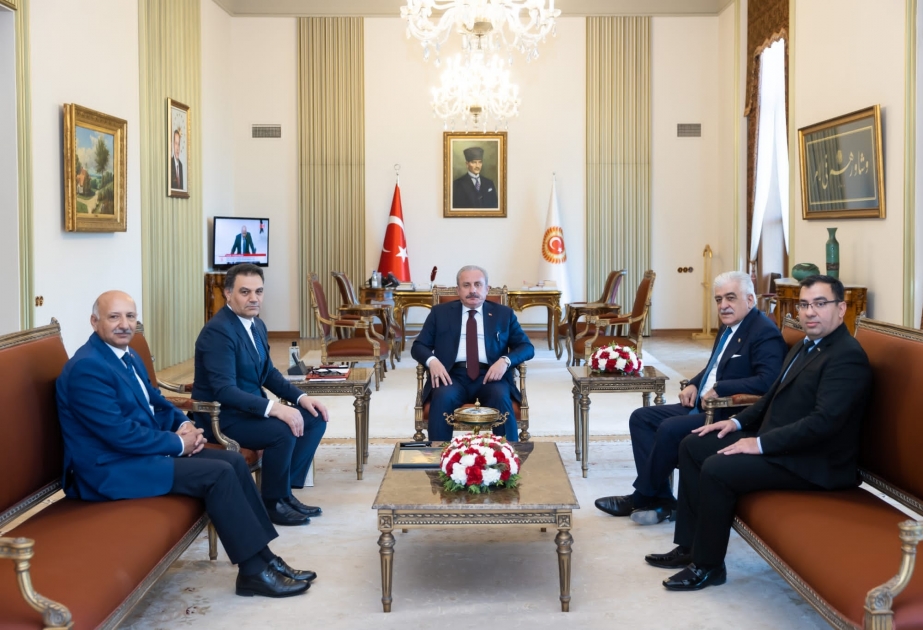 Azərbaycan icması Türkiyə parlamentinin sədri Mustafa Şentopla görüşüb