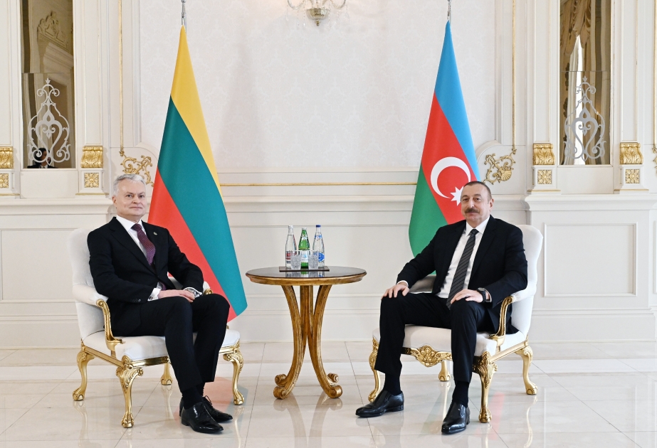 Azerbaidžano ir Lietuvos prezidentų susitikimo vaizdo įrašas