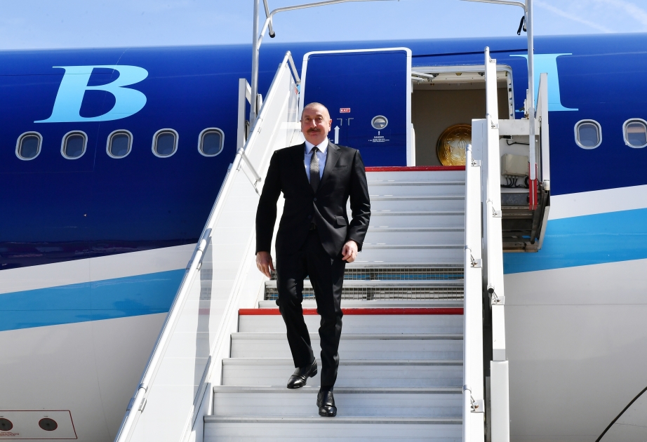 Президент Ильхам Алиев прибыл с рабочим визитом в столицу Королевства Бельгия Брюссель ВИДЕО