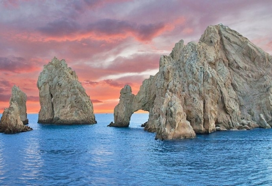 Cabo San Lucas - one of most beautiful destinations in Mexico known for its sandy beaches, brilliant blue waters