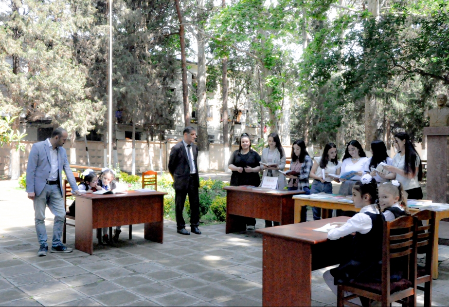 Mingəçevir Dövlət Universitetində “Açıq havada kitabxana” təşkil edilib