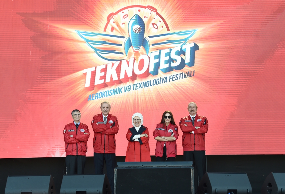 Presidents Ilham Aliyev and Recep Tayyip Erdogan attended TEKNOFEST Azerbaijan festival in Baku VIDEO