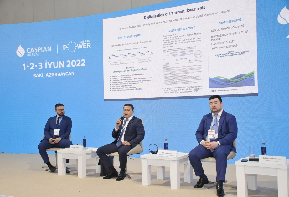 “Beynəlxalq nəqliyyat dəhlizləri üçün strateji perspektivlər və yeni imkanlar” adlı sessiya təşkil olunub