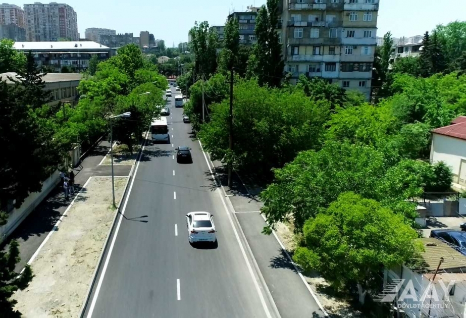Paytaxtın Bakıxanov qəsəbəsində Əşrəf Yunusov və Ruhulla Axundov küçələri təmir olunub VİDEO