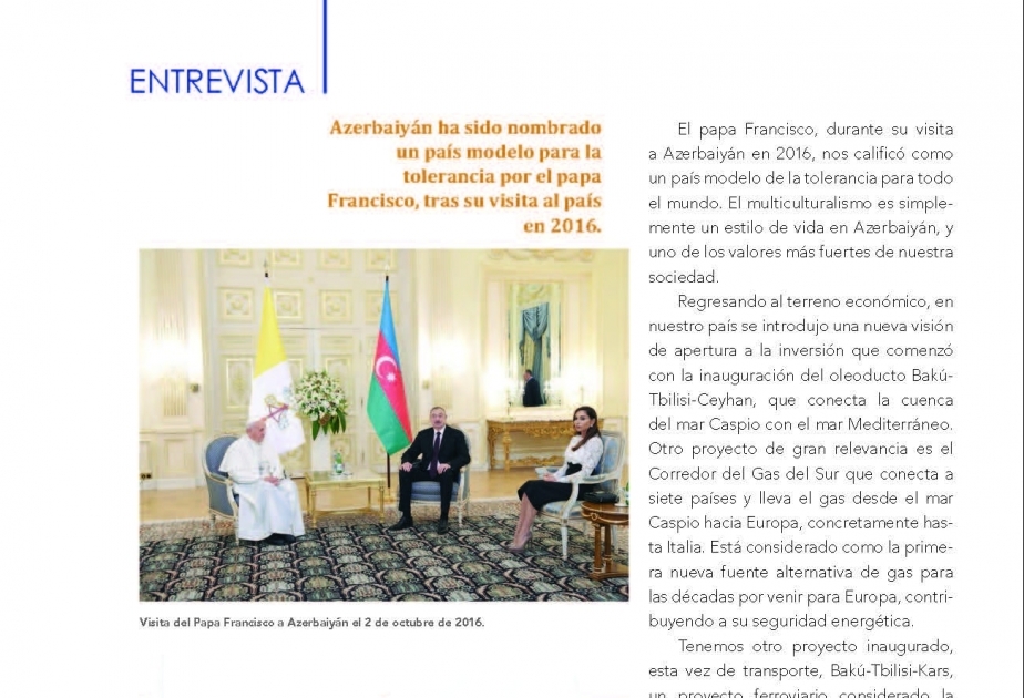 Se ha publicado un artículo sobre Azerbaiyán en la revista oficial de la prestigiosa universidad de México y América Latina