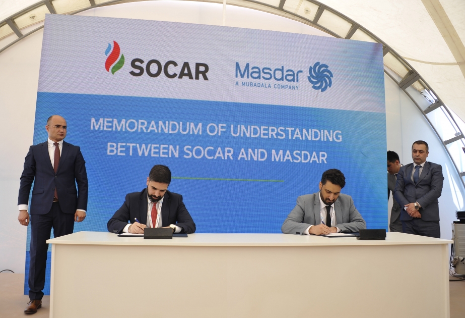 SOCAR ilə “Masdar” Azərbaycanda bərpaolunan enerji sahəsində əməkdaşlıq edəcək
